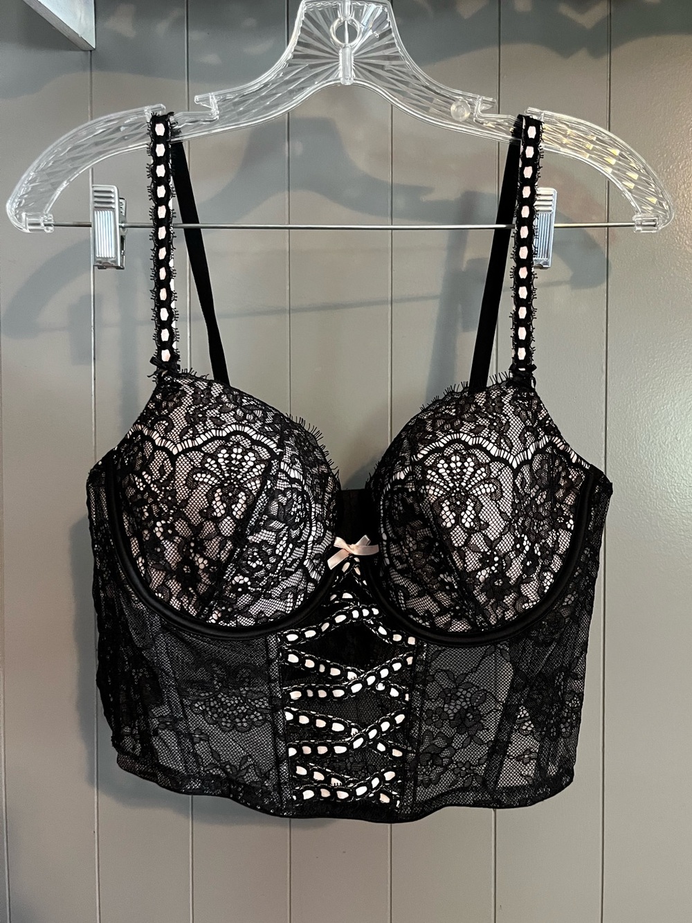 Victoria's Secret Dream Angels lightly lined lace-up corset bra top